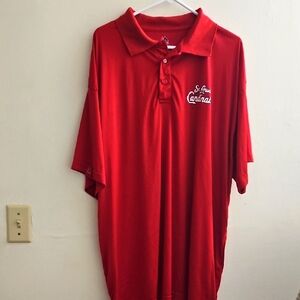 3X‎ St Louis Cardinals Red Polo Shirt